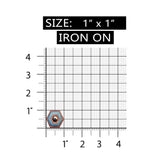 ID 8697 Reflective Hexagon Shape Patch Craft Symbol Embroidered Iron On Applique