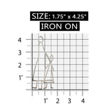 ID 8705 Mother Daughter Outline Patch Cutout Symbol Embroidered Iron On Applique