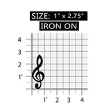 ID 8707 Treble G-Clef Note Patch Musical Symbol Embroidered Iron On Applique