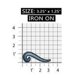 ID 8718 Blue Swirl Design Patch Craft Symbol Shape Embroidered Iron On Applique