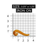 ID 8719 Yellow Swirl Design Patch Craft Symbol Shape Embroidered IronOn Applique