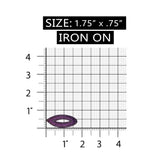 ID 8727 Purple Oval Patch Craft Design Loop Shape Embroidered Iron On Applique