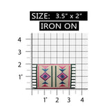 ID 8793 Western Mexican Rug Patch Floor Poncho Sew Embroidered Iron On Applique