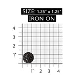 ID 8801 Black Circle Design Patch Shield Symbol Embroidered Iron On Applique