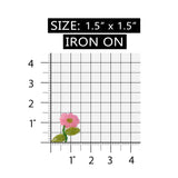 ID 8914 Pink Daisy Flower Patch Garden Plant Blossom Beaded Iron On Applique