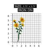 ID 8918 Yellow Daisy Flower Bunch Patch Bouquet Garden Beaded Iron On Applique