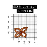 ID 8929 Sequined Flower Petals Patch Head Shiny Outline Beaded Iron On Applique