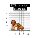 ID 8931 African Lion With Cub Patch Wild Zoo Baby Animal Beaded Iron On Applique