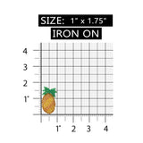 ID 9113 Beaded Tropical Pineapple Patch Hawaiian Fruit Iron On Applique
