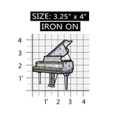 ID 9154 Shiny Grand Piano Patch Concert Instrument Embroidered Iron On Applique