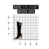 ID 9202AB Set of 2 Vinyl Knee-High Boot Pair Patches Fashion Iron-On Appliques