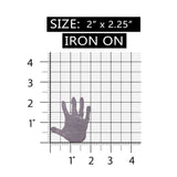ID 9219 Purple Handprint Patch Symbol High Five Palm IronOn Embroidered Applique