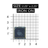 ID 9225 Denim Apple Patch Blue Jean Badge Craft Embroidered Iron On Applique