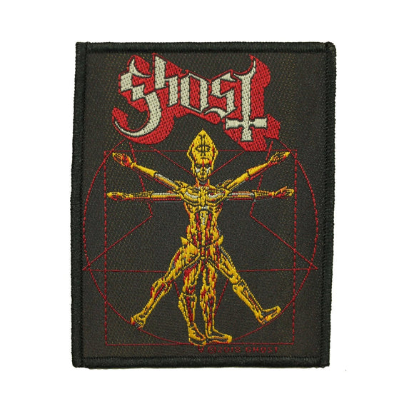 Ghost The Vitruvian Ghost Patch Swedish Rock Band Woven Sew On Applique