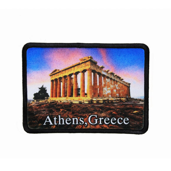 Athens Greece Landmark Patch Temple Travel Dye Sublimation Iron On Applique