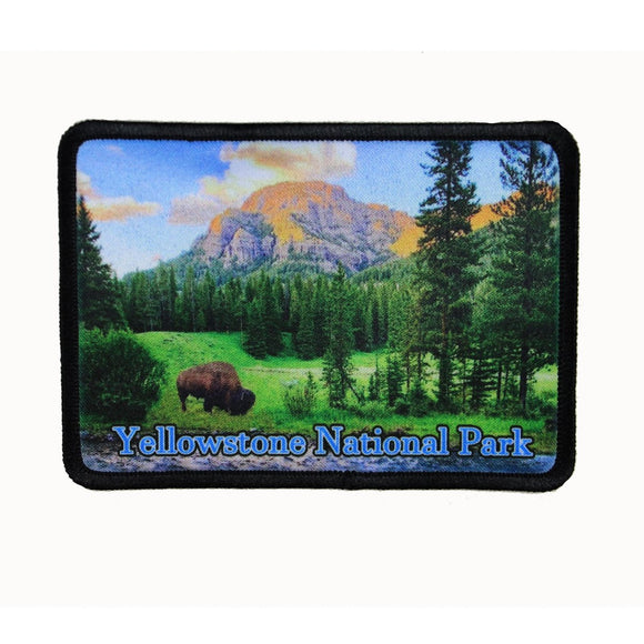 Yellowstone National Park Patch Hiking Travel Dye Sublimation Iron On Applique