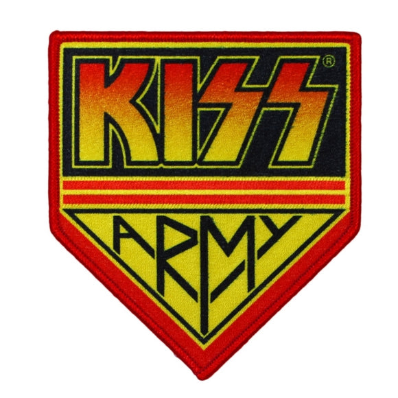 Large KISS Army Logo Patch Rock Band Fan Club Member Apparel Iron On Applique
