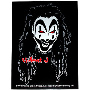 Sticker ICP "Violent J" Insane Clown Posse Juggalo Paint Horrorcore Music Decal