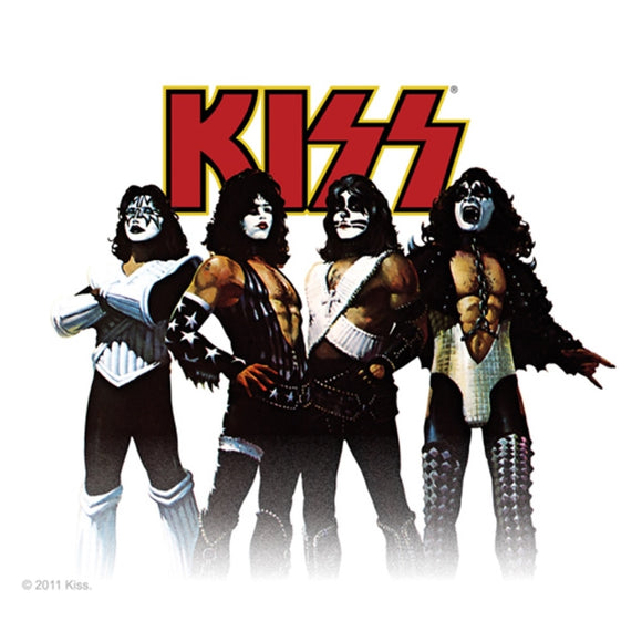 Sticker Kiss Band Members in Character Costume Pose Rock Metal Music Decal