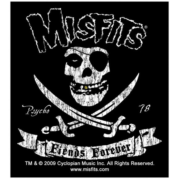 Sticker Misfits Fiends Forever Club Crimson Pirate Ghost Logo Music Band Decal