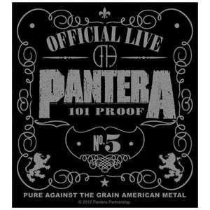 Sticker Pantera Official Live: 101 Proof Album Cover Art Metal Music Band Decal