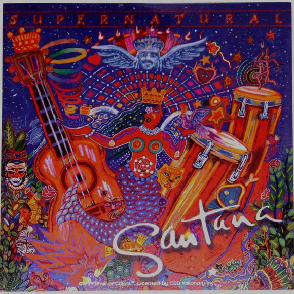 Sticker Santana Supernatural Album Cover Art Latin Rock Band Music Decal