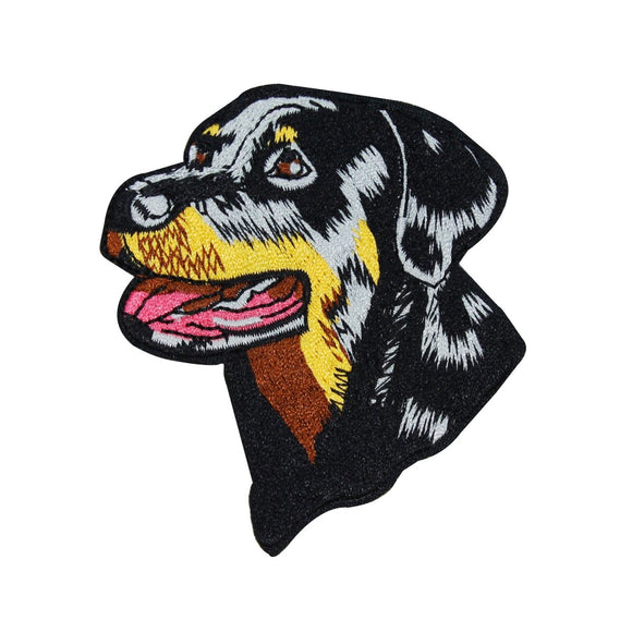 Rottweiler Dog Face Breed Patch I Love My Pet Craft Apparel Iron-On Applique