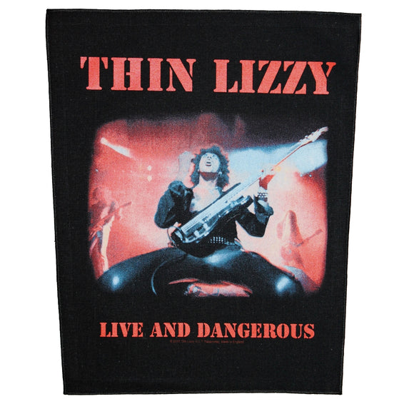 XLG Thin Lizzy Live and Dangerous Back Patch Album Art Hard Rock Sew On Applique