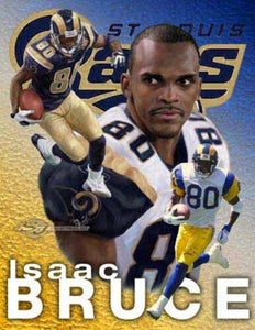 Isaac Bruce NFL Wide Receiver Rams Team #80 St. Louis Football Print