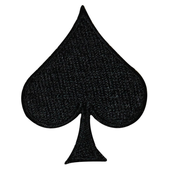 ID 0061 Spade Poker Playing Card Suit Shape Embroidered Iron On Applique Patch