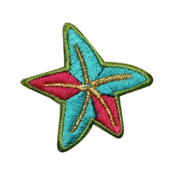 ID 0342 Tropical Starfish Patch Hawaii Island Décor Embroidered Iron On Applique