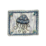 ID 0390C Jelly Fish Décor Patch Beach Decoration Embroidered Iron On Applique