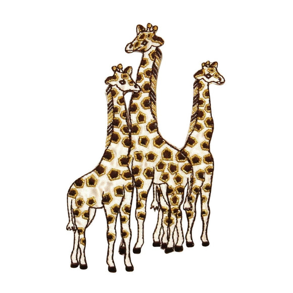 ID 0555 Pack of Wild Giraffes Patch African Safari Embroidered Iron On Applique