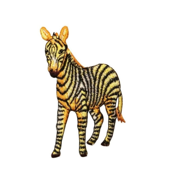 ID 0627B African Zebra Patch Sunset Safari Zoo Embroidered Iron On Applique