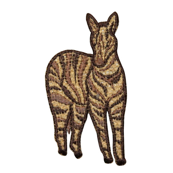 ID 0699 Zebra Stuff Animal Patch Wild Life Safari Embroidered Iron On Applique