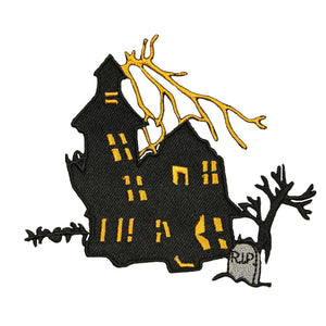 ID 0862 Haunted Mansion Spooky House Halloween Iron On Applique Patch