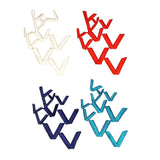 ID 1005ABCD Set of 4 Letter V Patch School Design Embroidered Iron On Applique