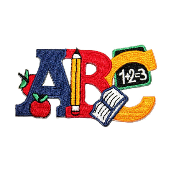 ID 1009 Children ABC School Patch Learning Education Themed Iron On Applique