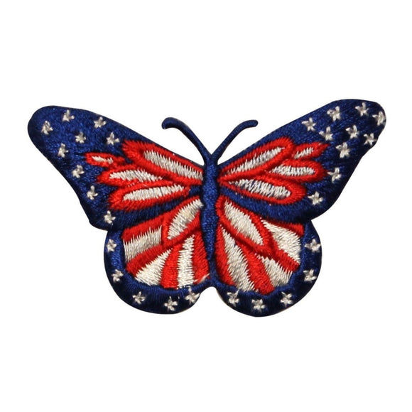 ID 1084z Butterfly Patriotic America Insect Embroidered Iron On Applique Patch