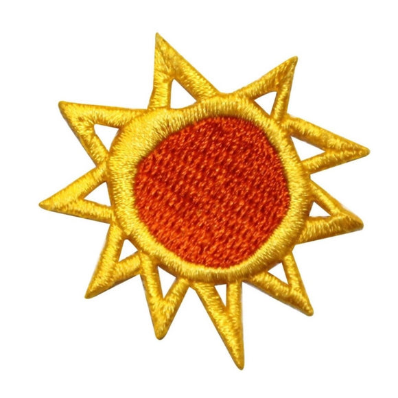 ID 1123 Sun Drawing Patch Cartoon Sunshine Emblem Embroidered Iron On Applique