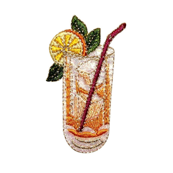 ID 1154 Cocktail On Ice Patch Vacation Bar Mix Drink Embroidered IronOn Applique