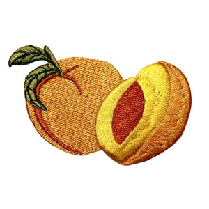 ID 1161 Pair of Peaches Patch Georgia Fruit Summer Embroidered Iron On Applique