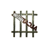 ID 1400 Alcatraz Jail Bars Patch Prison Gate Craft Embroidered Iron On Applique