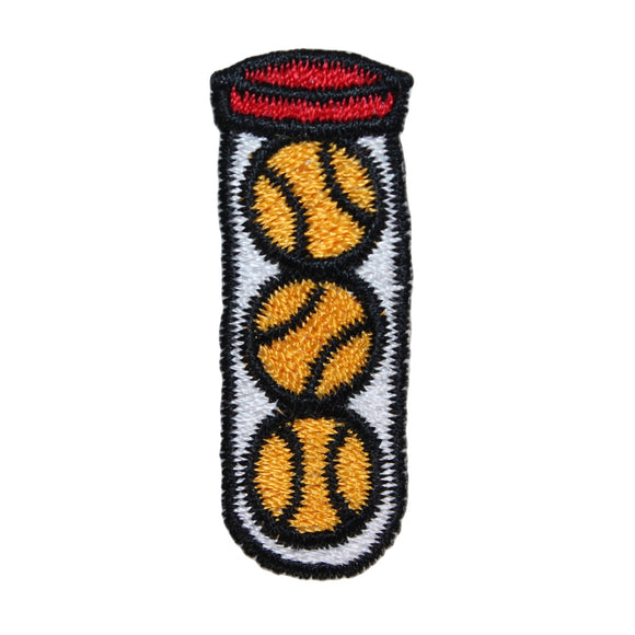 ID 1453 Tennis Balls In Container Patch Sport Ball Embroidered Iron On Applique