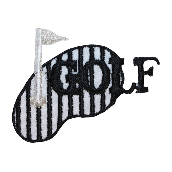 ID 1498 Golf Hole Design Patch Golfing Course Craft Embroidered Iron On Applique