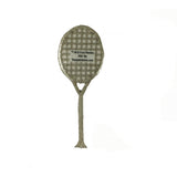 ID 1587B Silver Tennis Racquet Patch Racket Sport Embroidered Iron On Applique