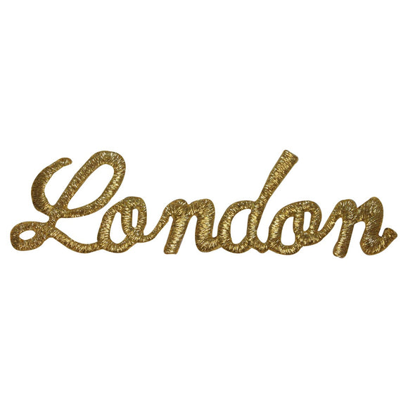 ID 1909 London Name Patch Travel Souvenir England Embroidered Iron On Applique