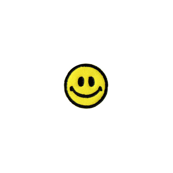 Small Classic Smiley Face Patch Happy Emoji Symbol Embroidered Iron On Applique