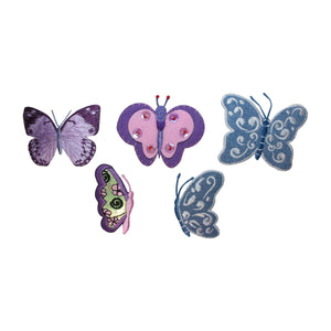 ID 2500 Lot of 5 Butterfly Embroidered Iron On Applique Patches