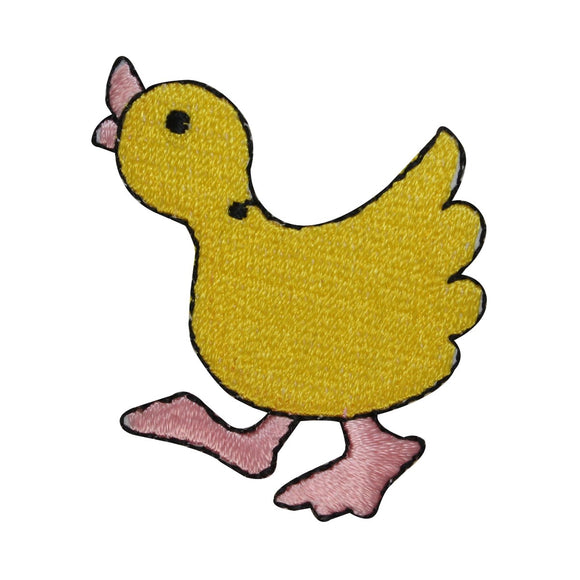 ID 2718Z Small Quacking Duck Patch Duckling Bird Embroidered Iron On Applique